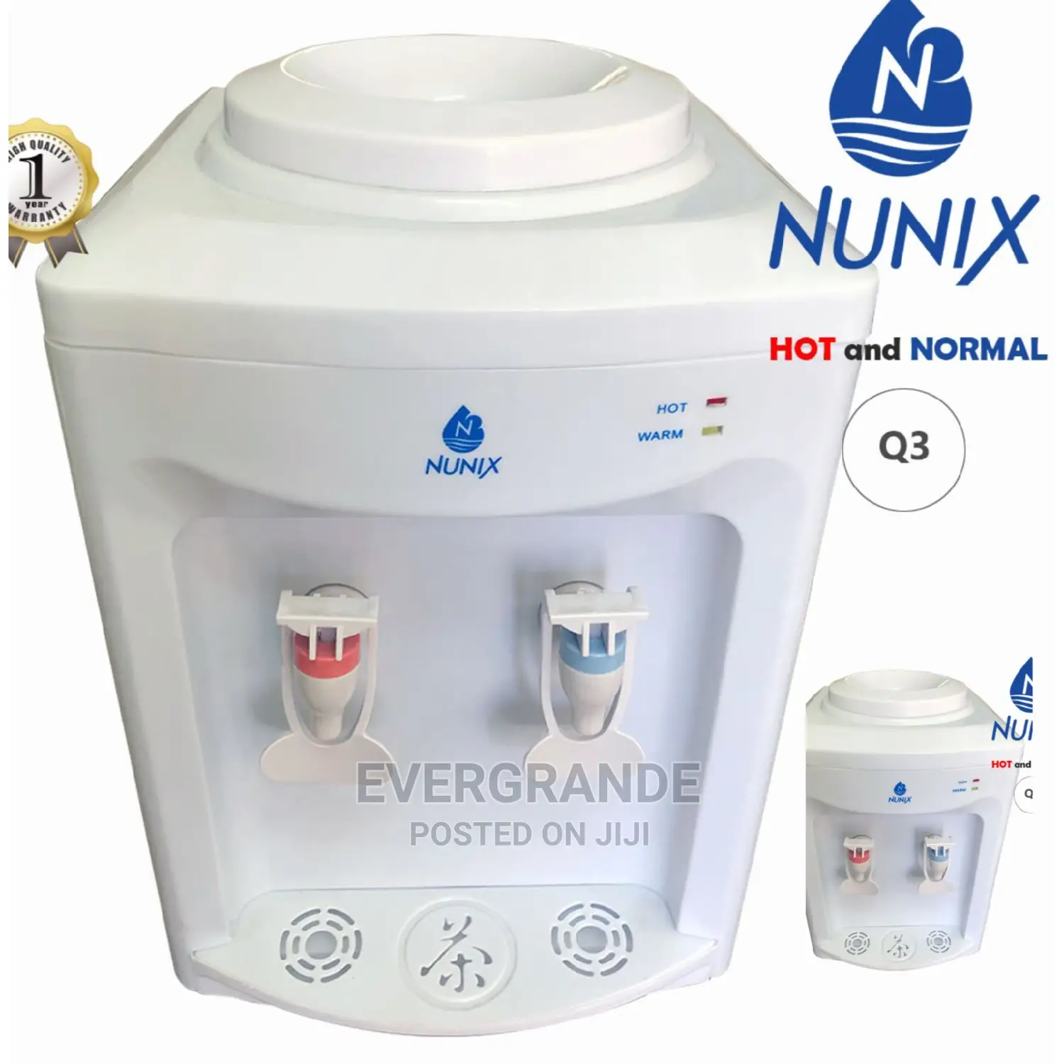 Hot and Normal Water Dispenser Q3 Table Top.