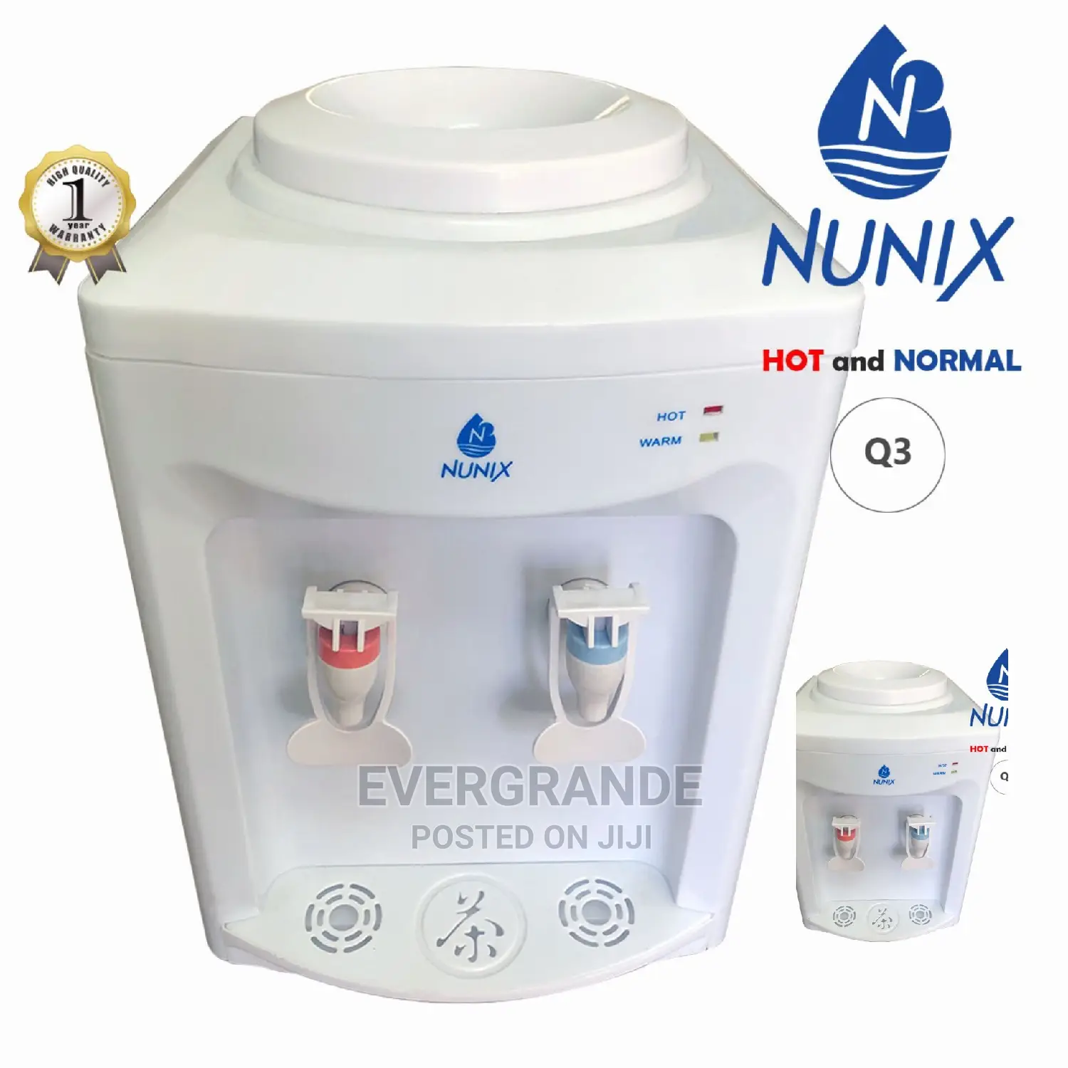 Q3 Nunix Water Dispenser Hot and Normal Table Top.