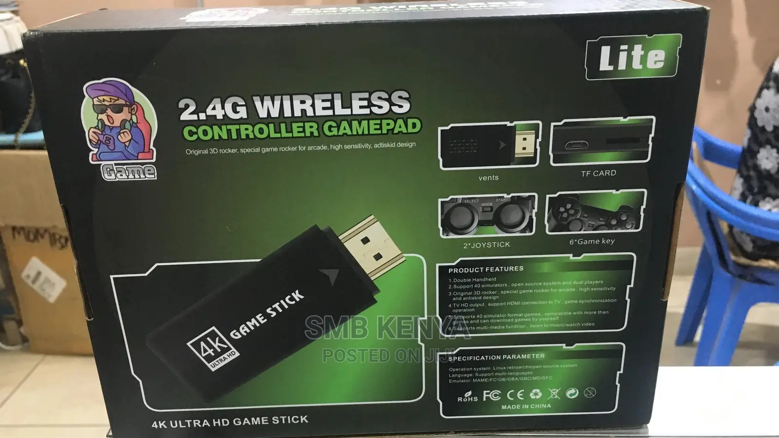 Ultra Hd Game Stick With 2 Wireless Controller