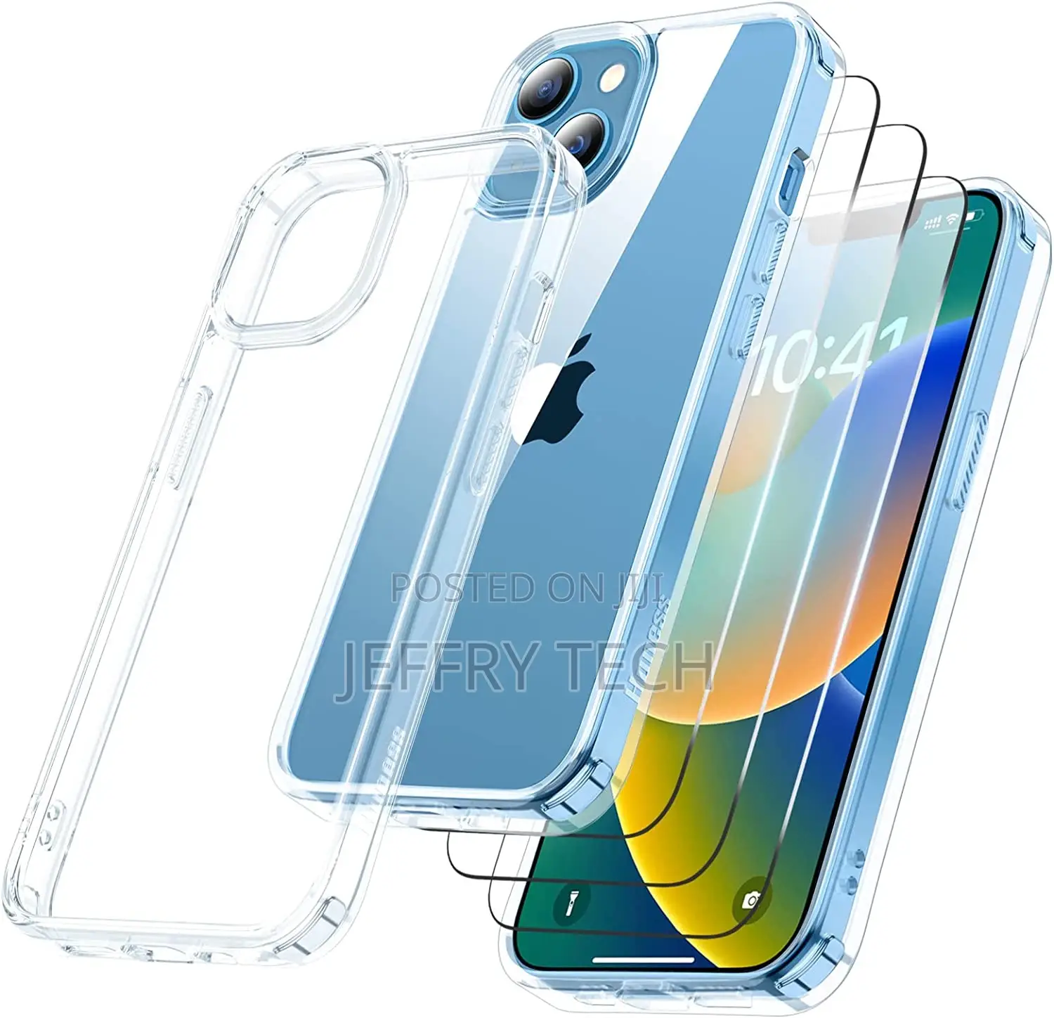 iPhone 14 Case/iPhone 13 Case, With 3 Pack Tempered Glass S
