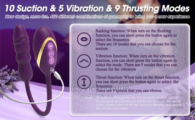 Clitoral Thrusting Sucking Vibrator Tongue Dildo - thumbnail 3