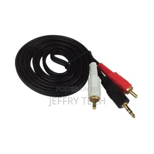 3.5mm Male to 2 RCA Male Aux Auxiliary Audio Stereo Adapter
