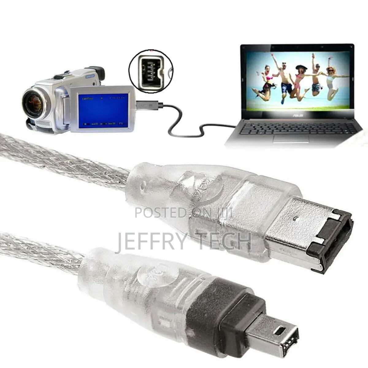 1394 6pin to Firewire 400 Cable IEEE 1394 4 Pin Male Ilink A