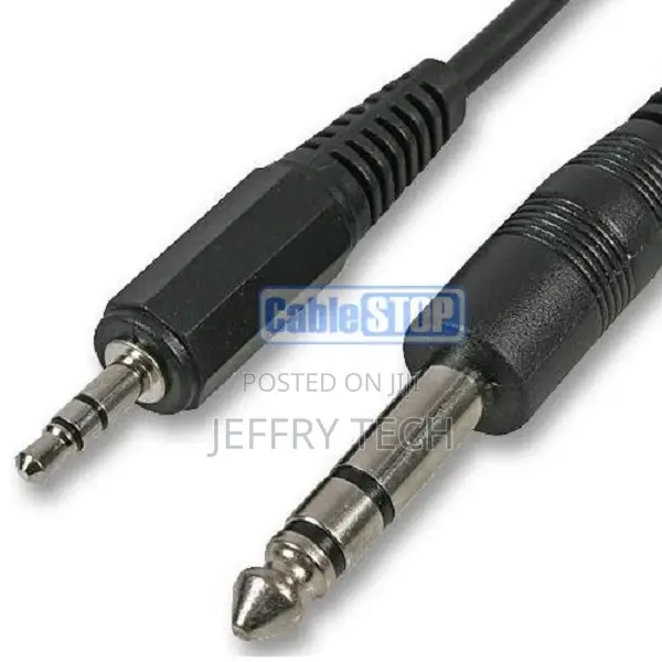 1.8M - 6.35mm Stereo Male 1/4" Jack to 3.5mm Headphone Plug