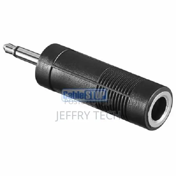 3.5mm MONO Male Plug to 6.35mm MONO 1/4 Inch Female Jack Soc