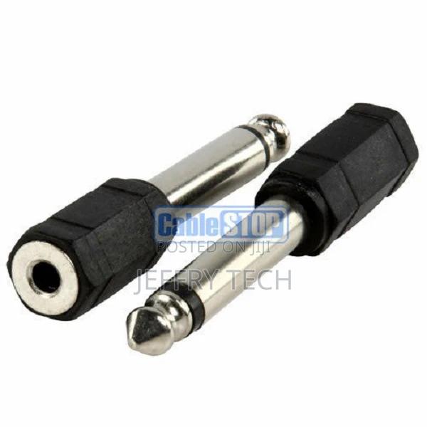 6.35mm 1/4" MONO Plug to 3.5mm MONO Female Socket Headph
