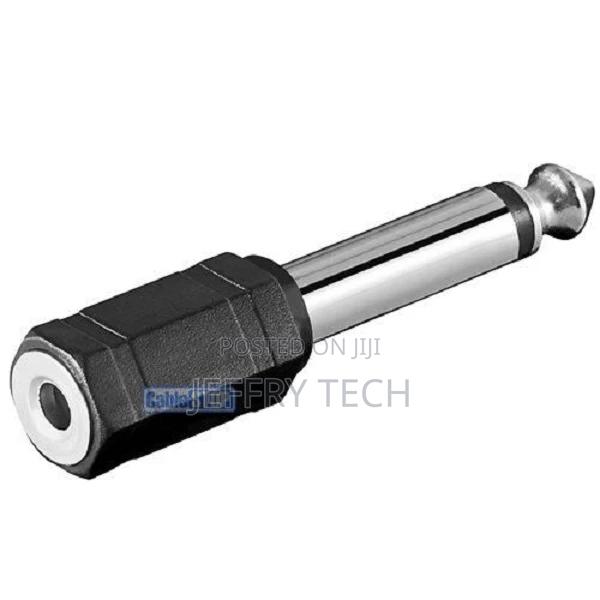 6.35mm 1/4" MONO Plug to 3.5mm MONO Female Socket Headph - thumbnail 2
