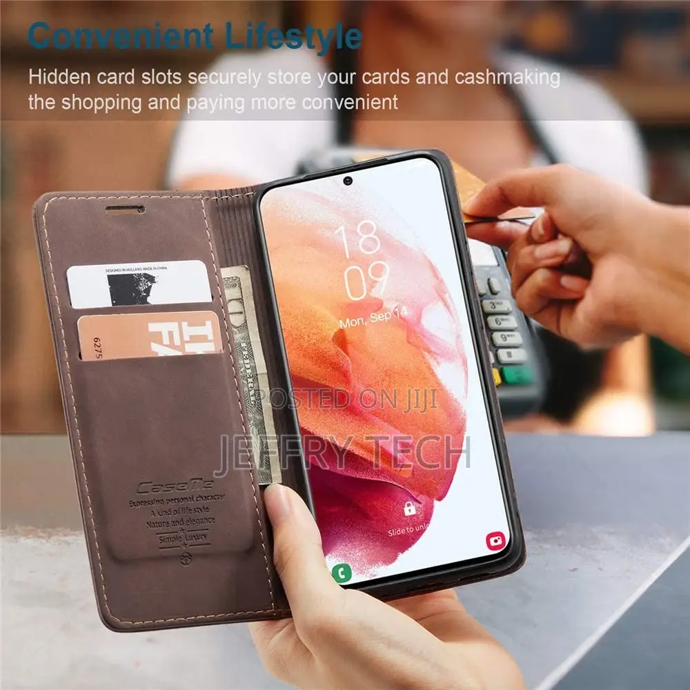 Caseme for Samsung Galaxy S21 Plus Wallet Case,Soft PU Leath