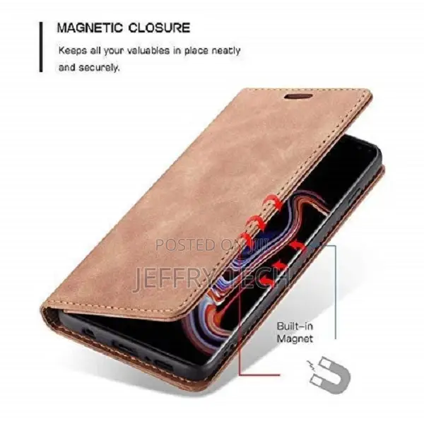 Magnetic Closure Flip Cover for Samsung Galaxy M13 5G (Beige