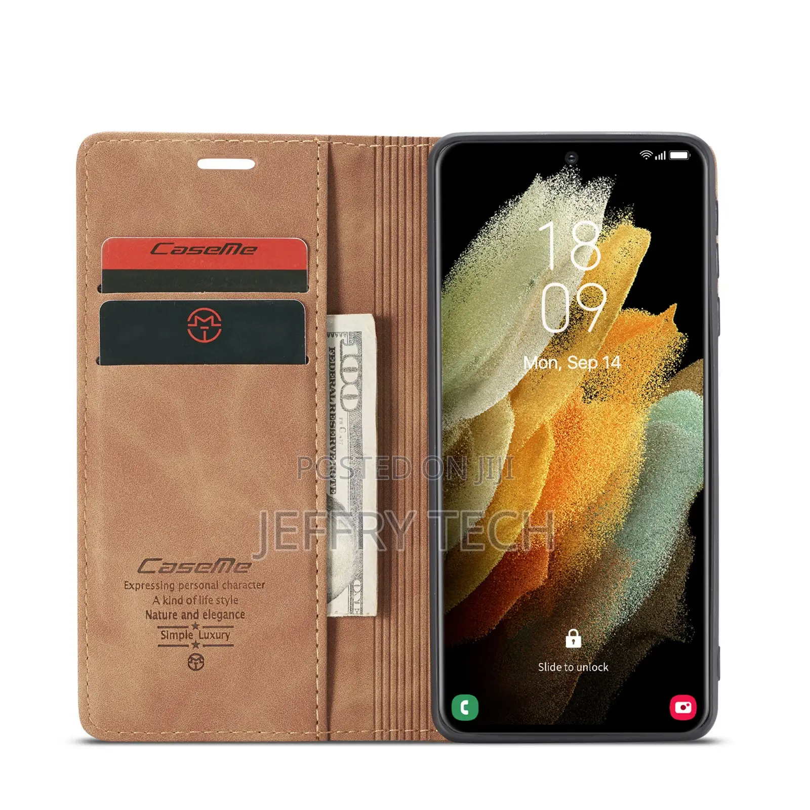 Caseme Wallet Case Flip Case Card Slot for Samsung S21 ULTRA