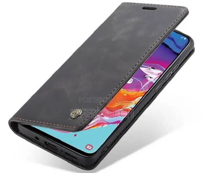 Caseme Samsung Galaxy A70 Retro Wallet Kickstand Case Black