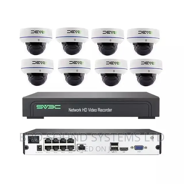 NVR 8ch CCTV System KIT 8megapixel Camera, Full HD Output
