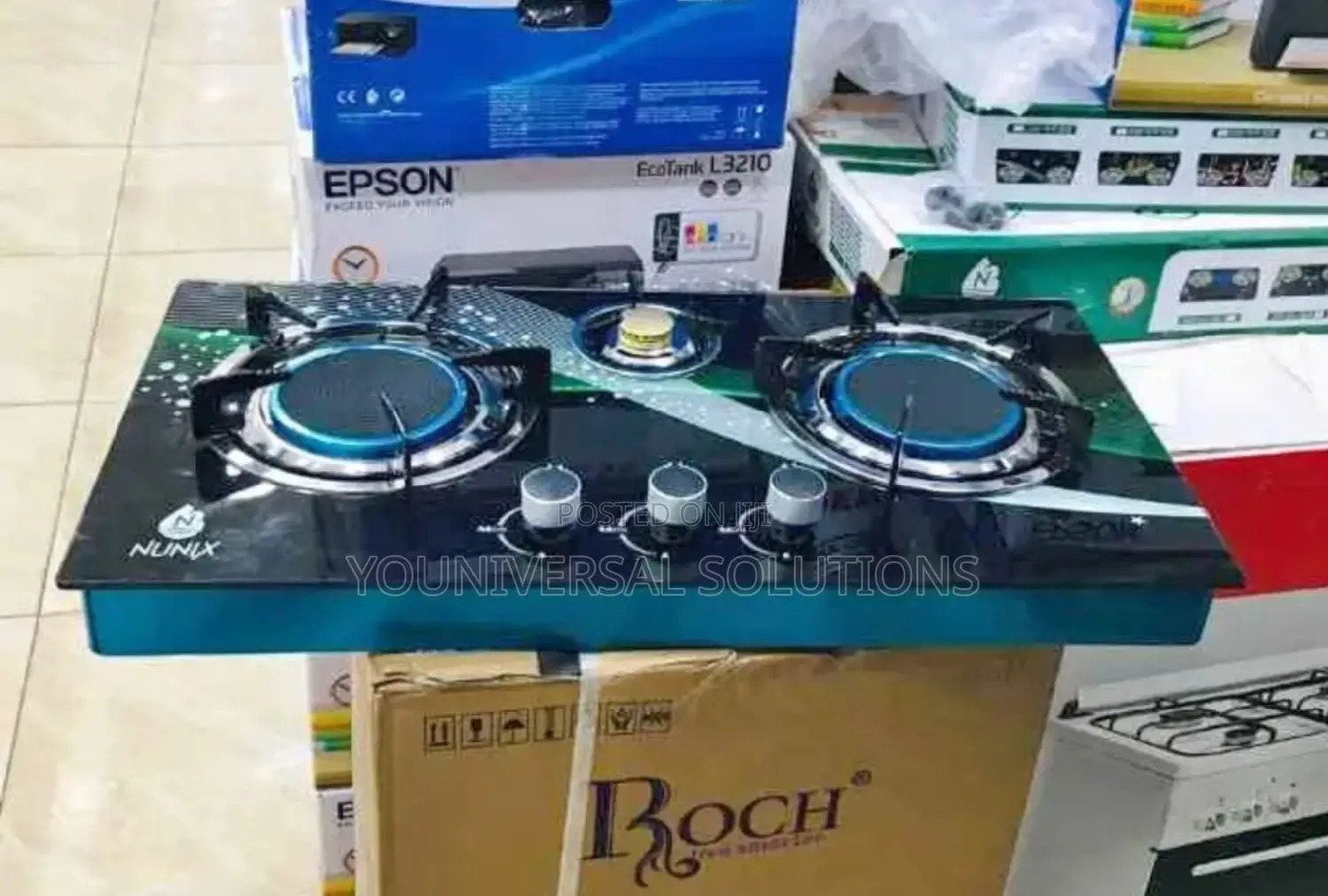 Nunix 3 Burner Infrared Gas Stove Burner Cooker.