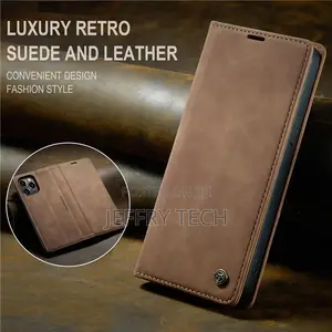 Caseme iPhone 14 Pro Wallet Kickstand Magnetic Case Brown
