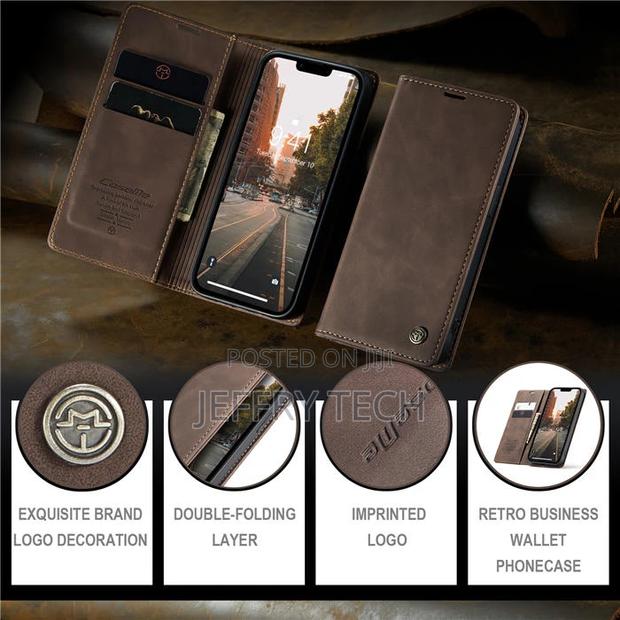 Caseme iPhone 14 Plus Wallet Kickstand Magnetic Case Coffee - thumbnail 2