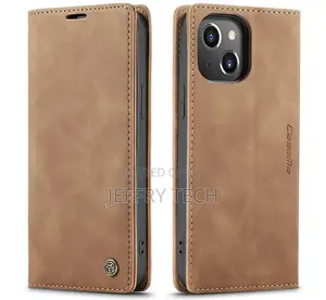 Caseme iPhone 13 Wallet Kickstand Magnetic Flip Case Brown
