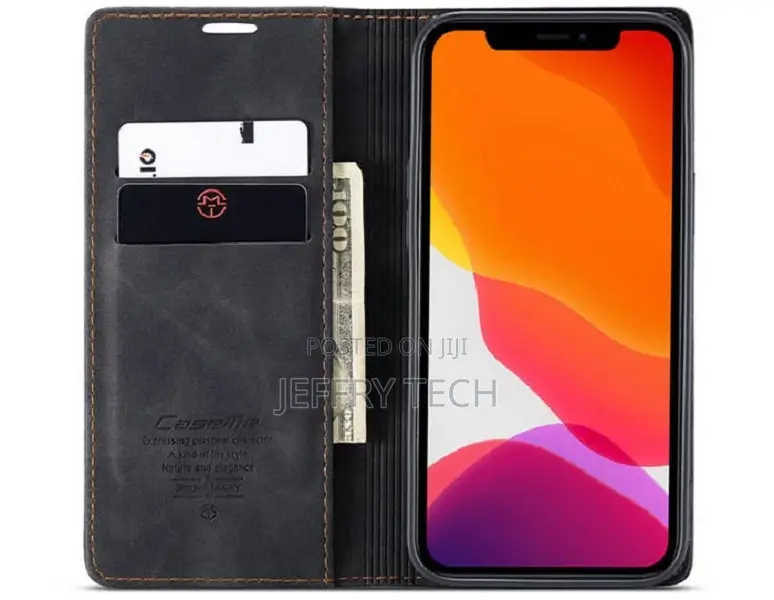 Caseme iPhone 12 Mini Wallet Kickstand Magnetic Flip Case Bl