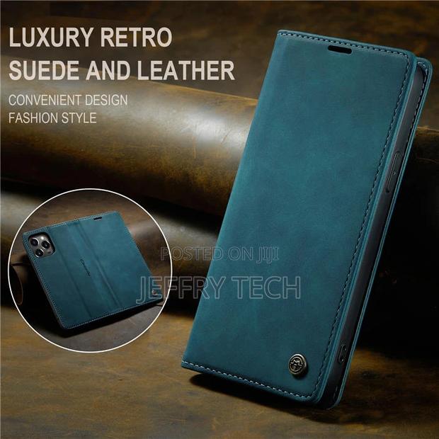 Caseme iPhone 14 Pro Max Wallet Kickstand Magnetic Case Blue - main view