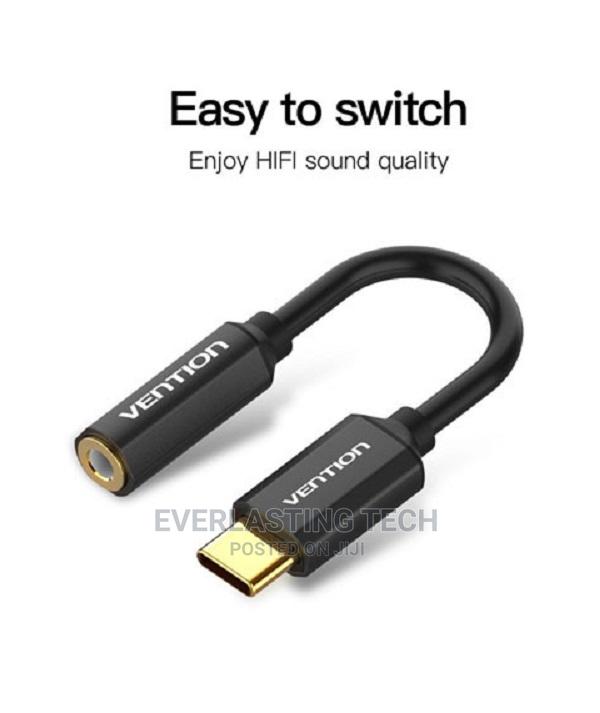 Vention Type-C to 3.5mm Audio Cable 0.1M Black Metal Type
