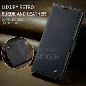 Caseme Samsung Galaxy S22 Ultra Wallet Magnetic Case Black