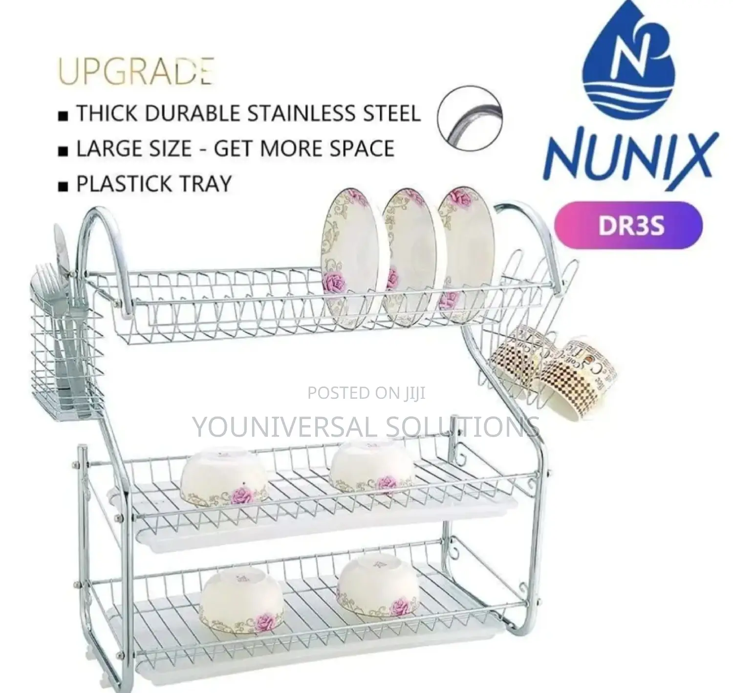 Stainless 3tier Nunix Dish Rack