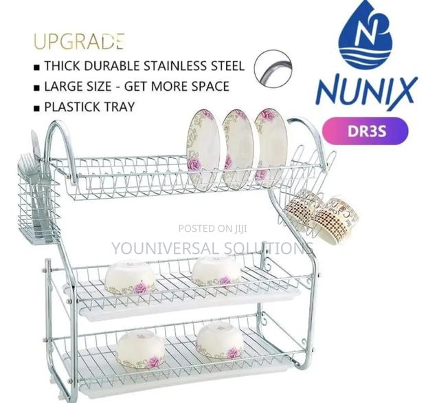 Stainless 3tier Nunix Dish Rack - main view