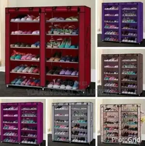Double Layers 36 Pairs Executive Shoe Rack.