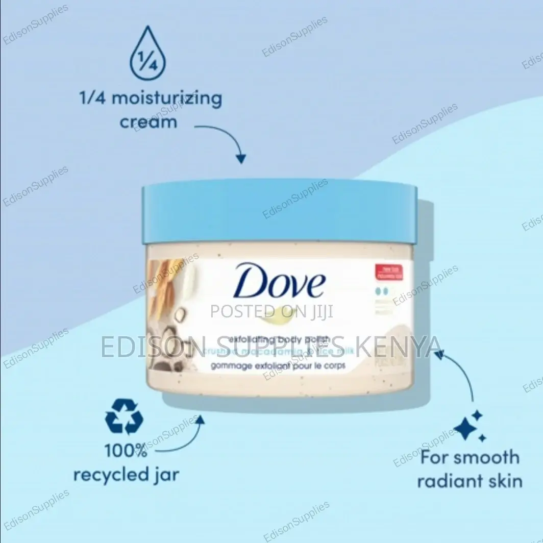 Dove Exfoliating Body Polish Scrub Rice Milk Macadamia