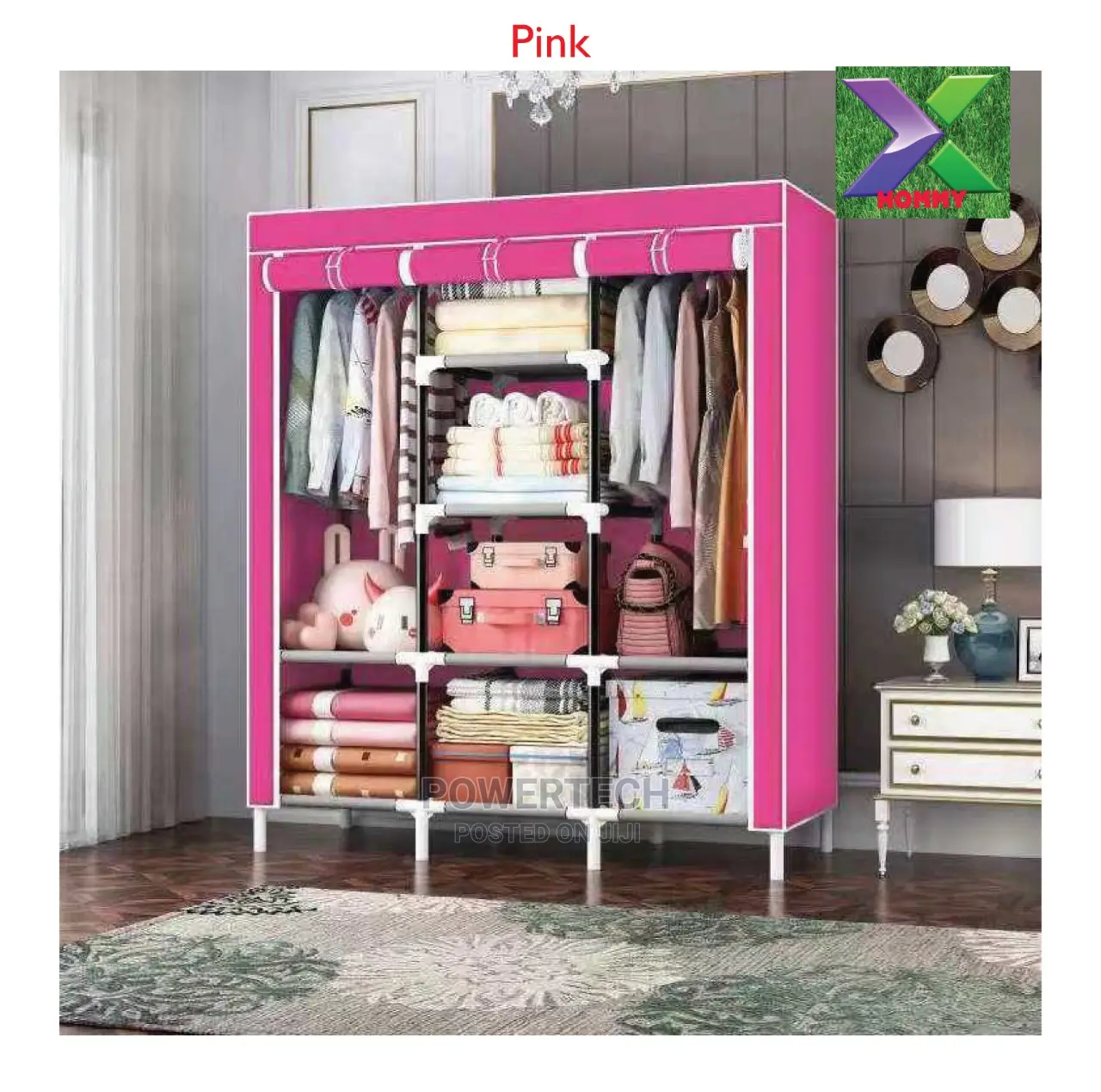 Mettalic Wardrobe 3 Column*