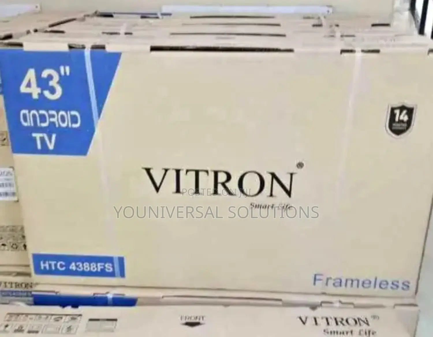 Vitron 43 Inches Smart Android Digital Flameless Tv.