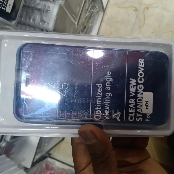 Flip Cover for Samsung A01 Clear View Mirror Flip Cove