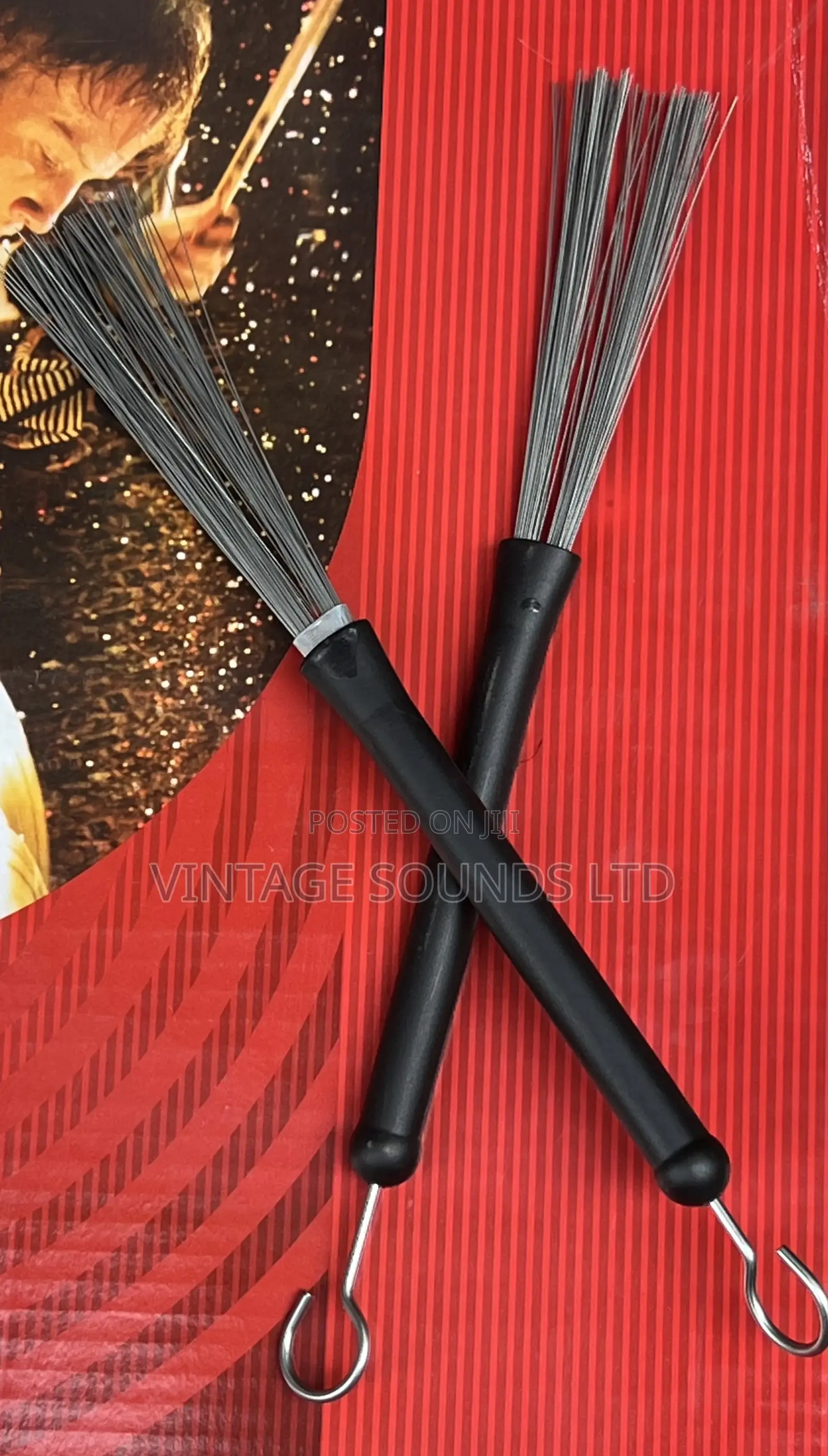 Generic 2PCS Drum Brush Steel Wire Stick for Jazz Drum Stick