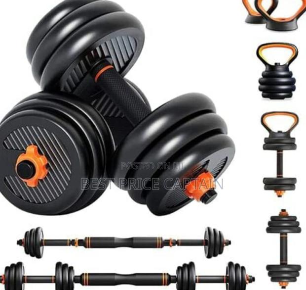 20kgs Dumbbell Set With Kettlebell and Barbell. - main view