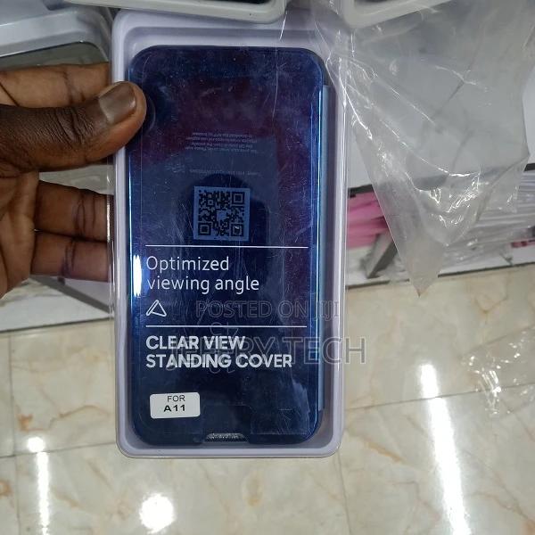 Flip Cover for Samsung Galaxy A11, Latest Clear View Standin