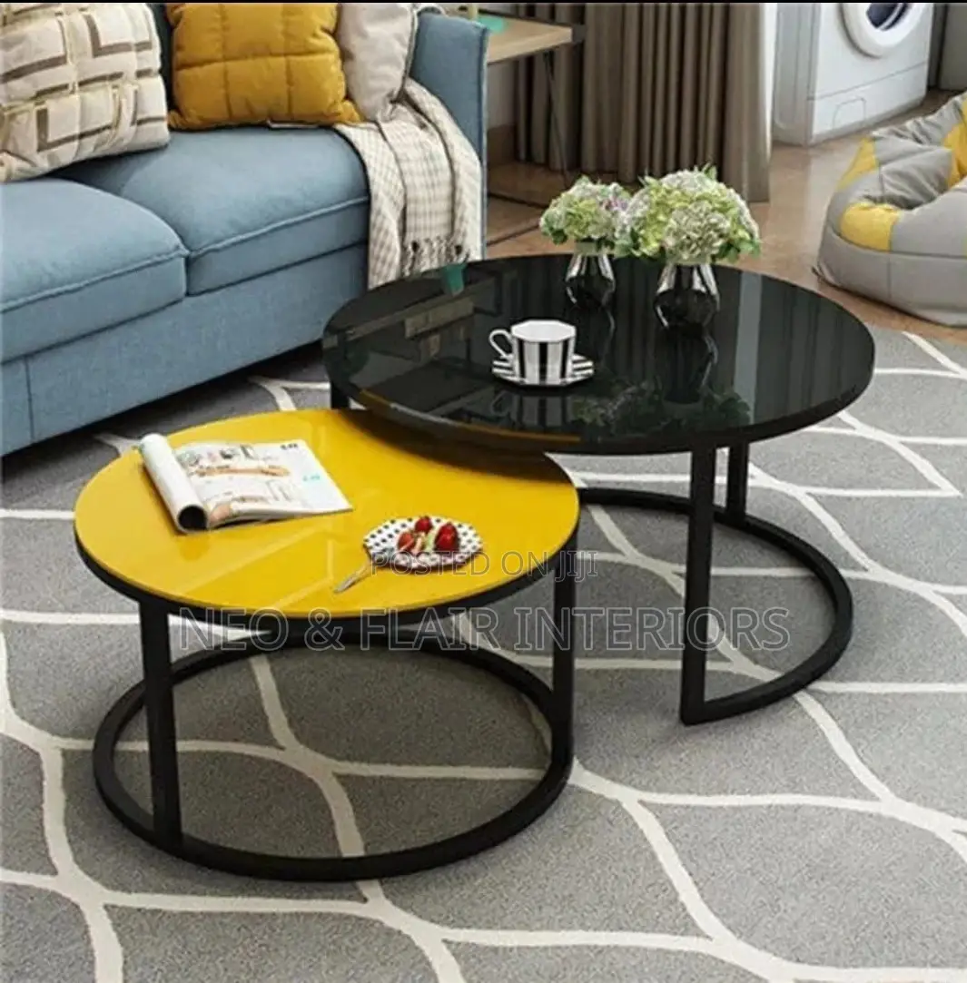Black Yellow Nesting Tables