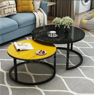Black Yellow Nesting Tables