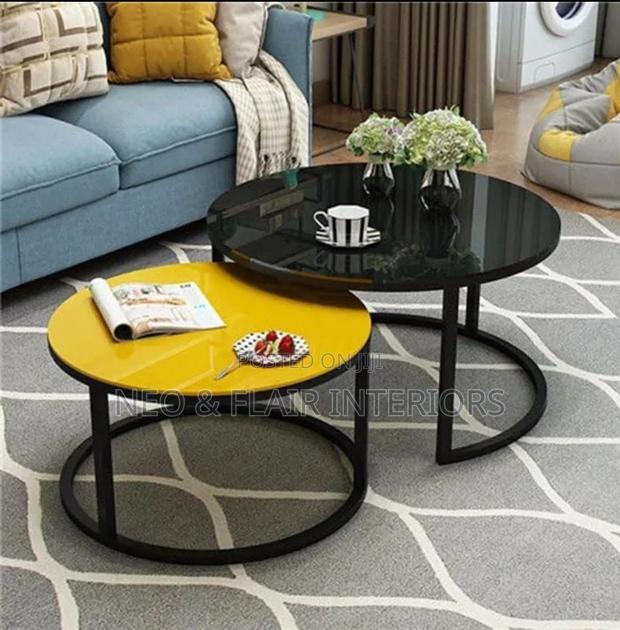 Black Yellow Nesting Tables - main view