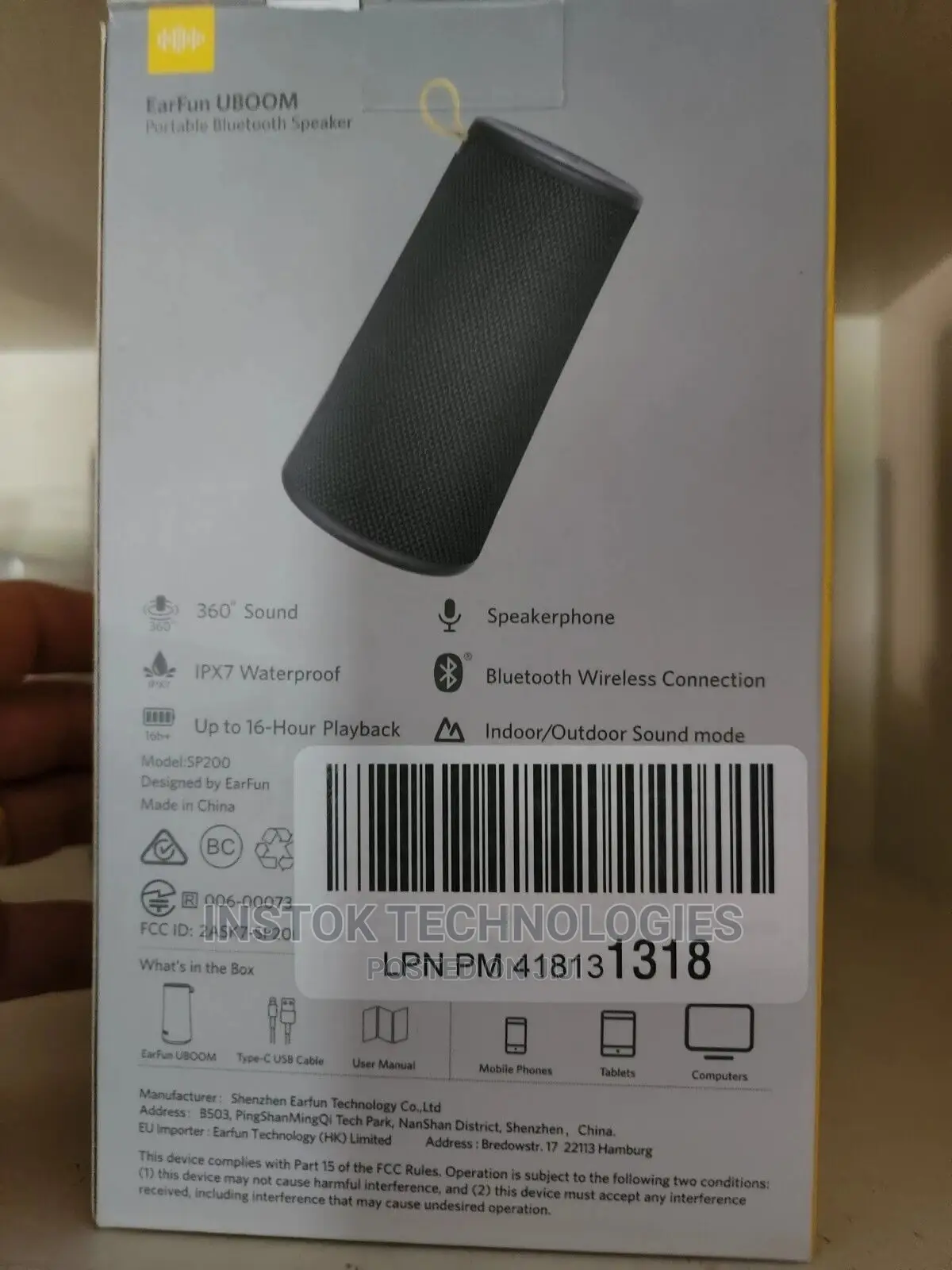 Tribit Stormbox PRO 360° Portable Bluetooth Speaker - Black