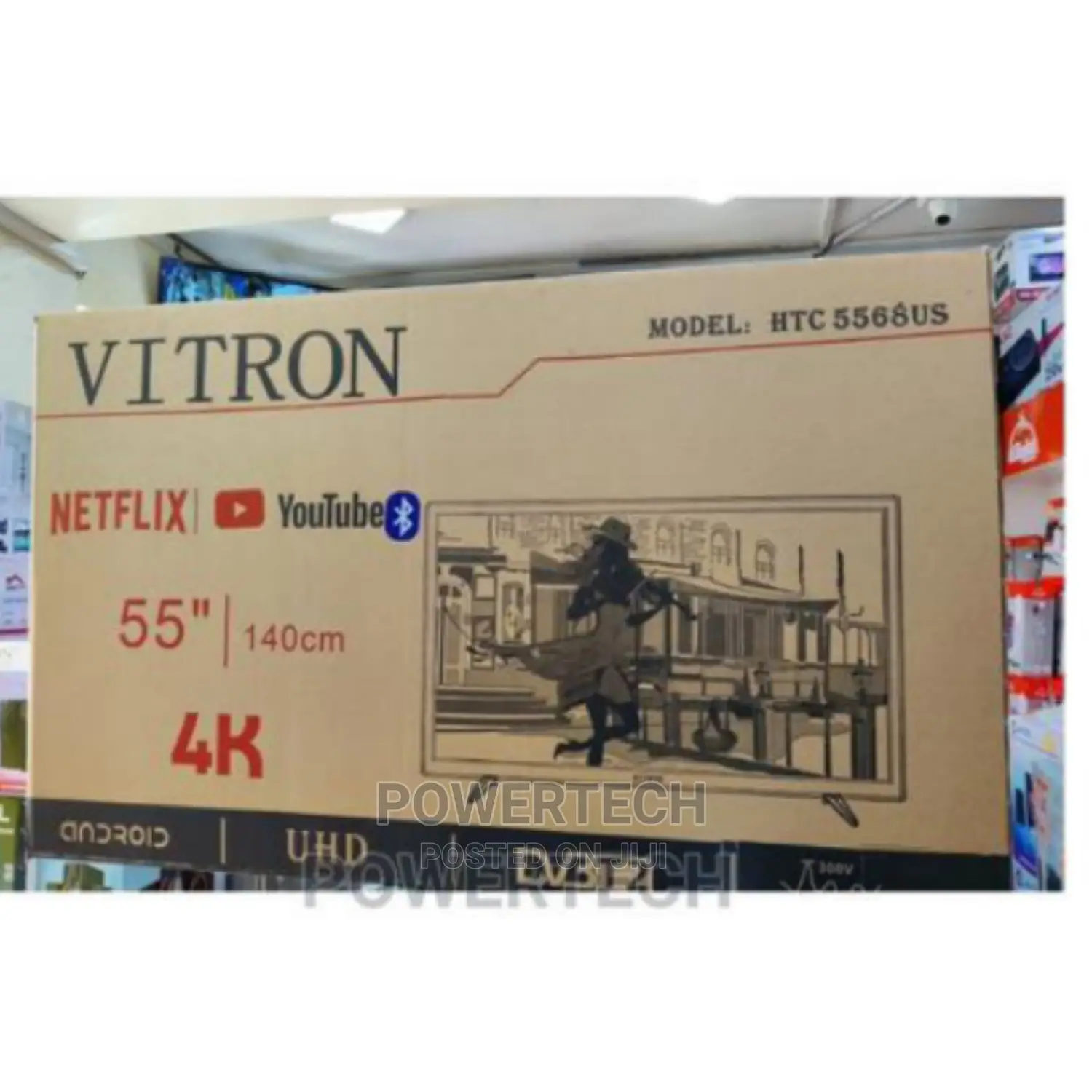 Vitron 55 Inches Smart Android With Bluetooth.