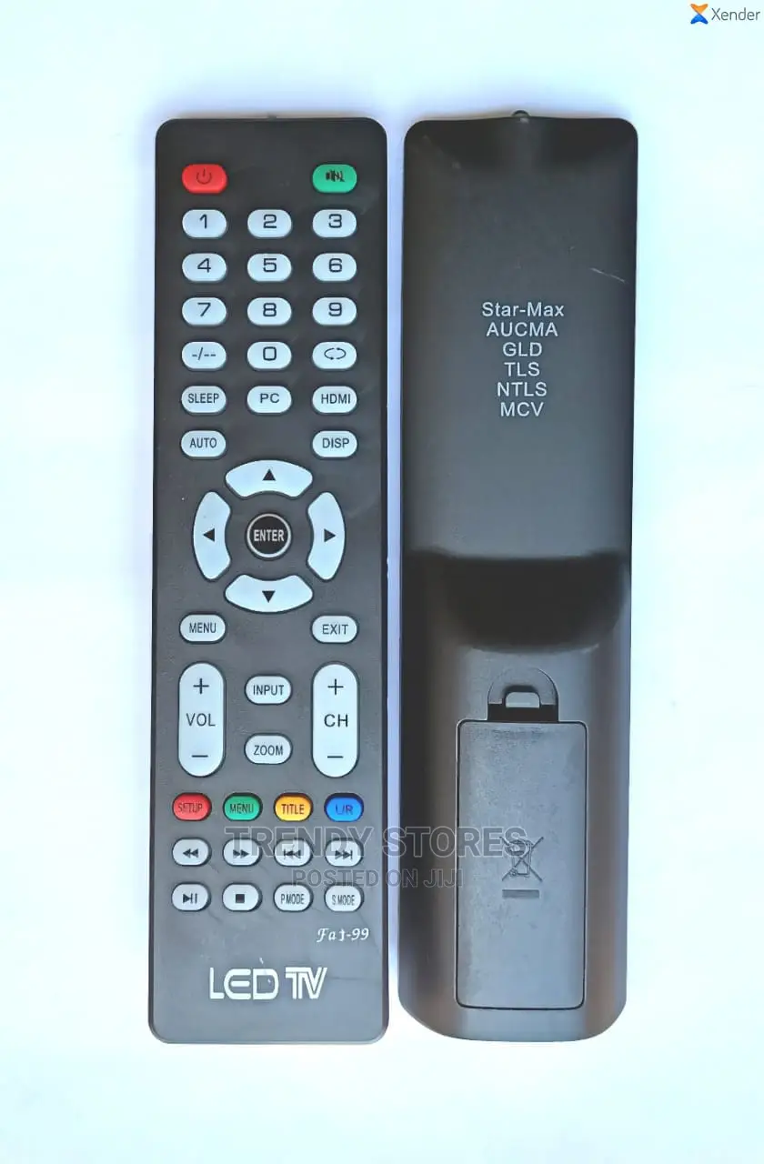 Universal LED TV Remote:- Star Max,AUCMA,GLD,TLS,NTLS,MCV