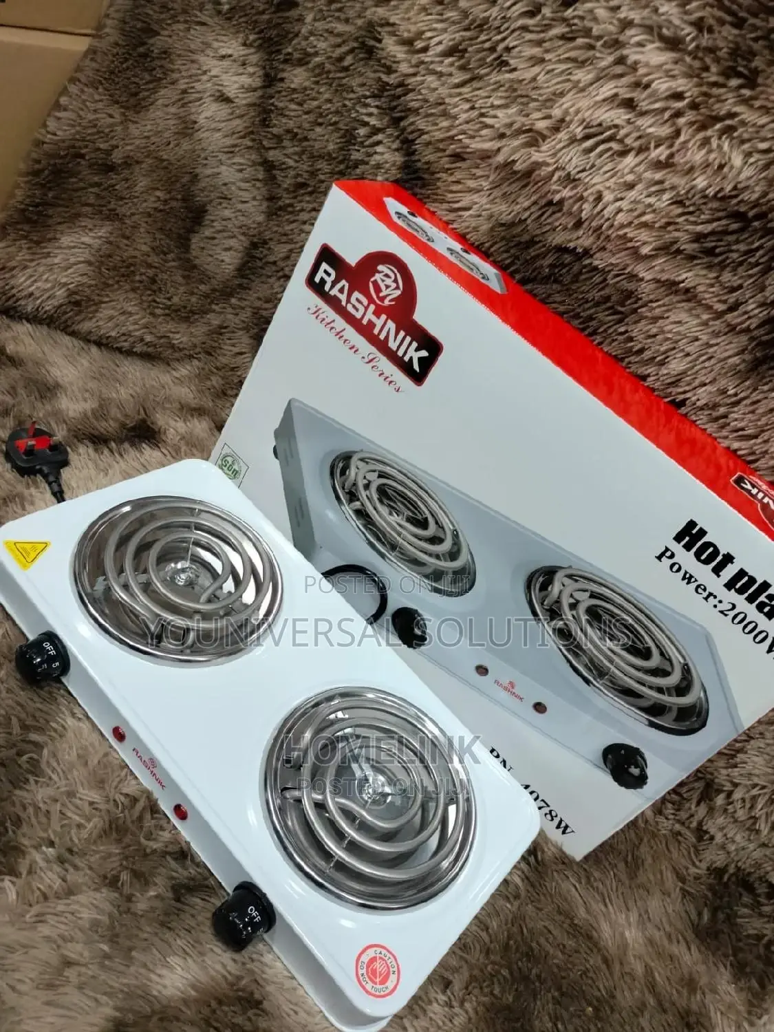 Brand New Double Hot Plate Coil Burner.