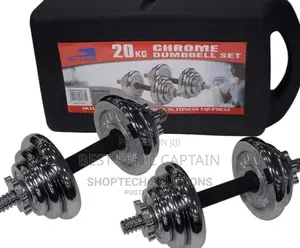 Silver 20kgs Chrome Dumbells.