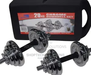 Silver 20kgs Chrome Dumbells.