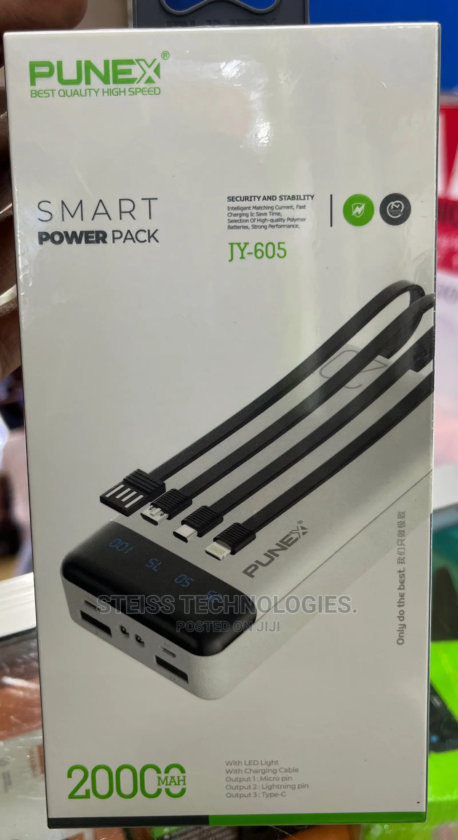 Punex 20000mah Jy 605 Powerbank