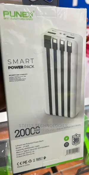 Punex 20000mah Jy 605 Powerbank