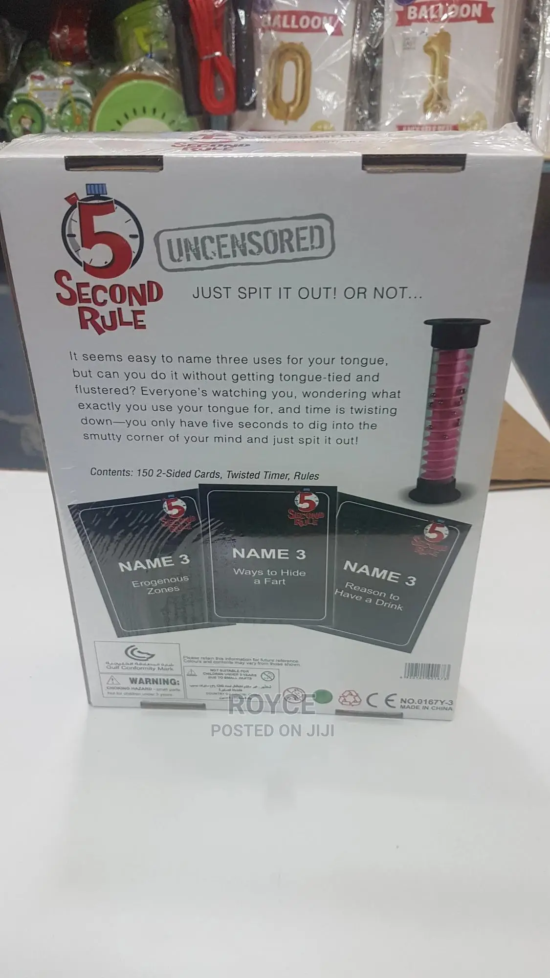 5 Second Rule Card Game