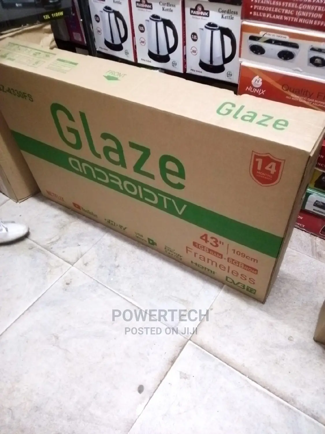 43" Inches Smart Android Tv Frameless -Glaze Tv
