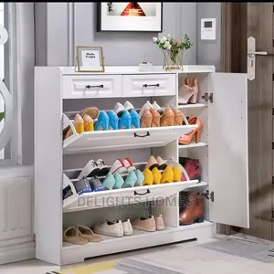 Bucket Flip Shoe Rack With Side Door*