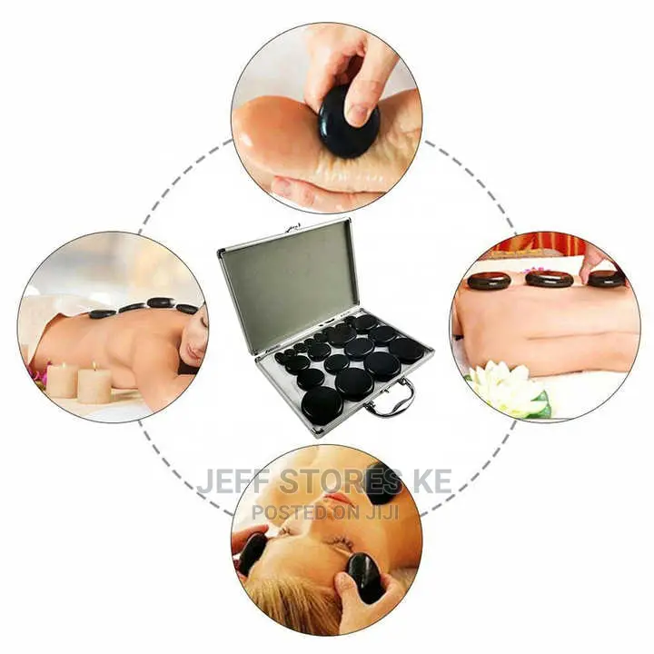 16pcs Stone Spa Massager Set