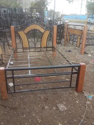 4 by 6 Metalic Frame Hardwood Stands